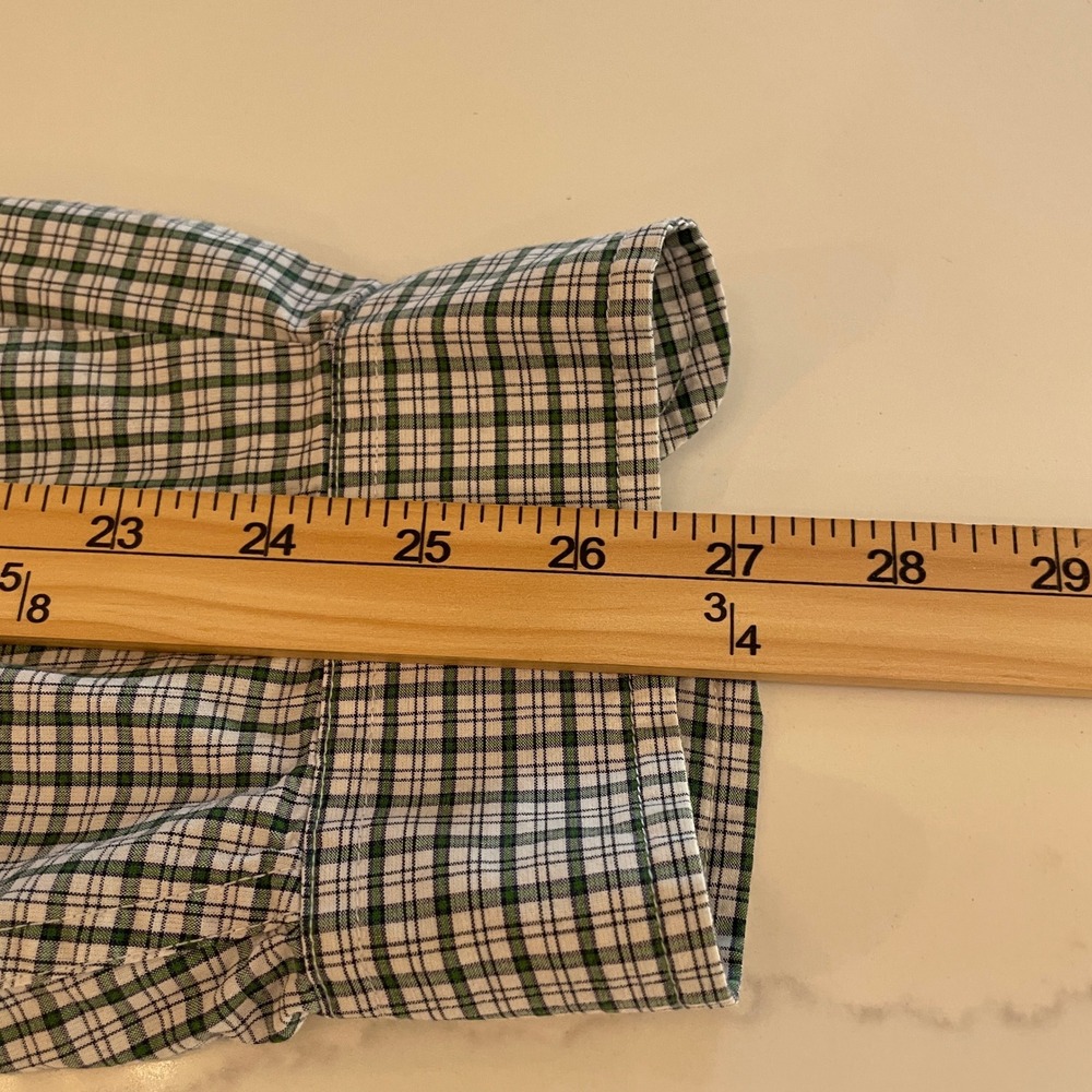 Eddie Bauer Mens XL Tall Green Plaid Button Down Shirt Long Sleeve Cotton 100% - Picture 9 of 10